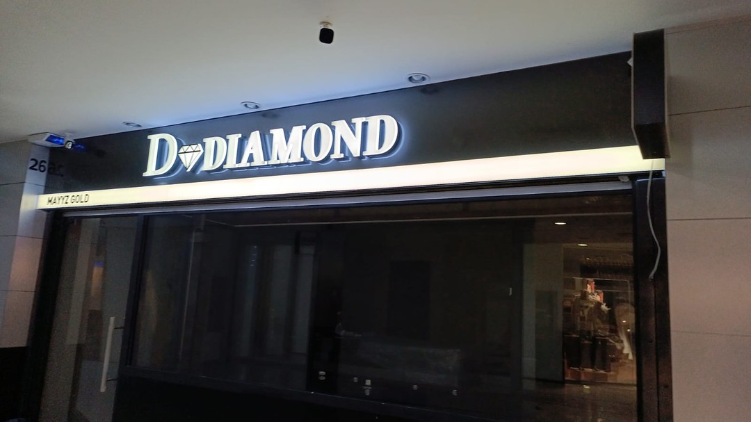 D-Diamond ışıklı kutu harf
